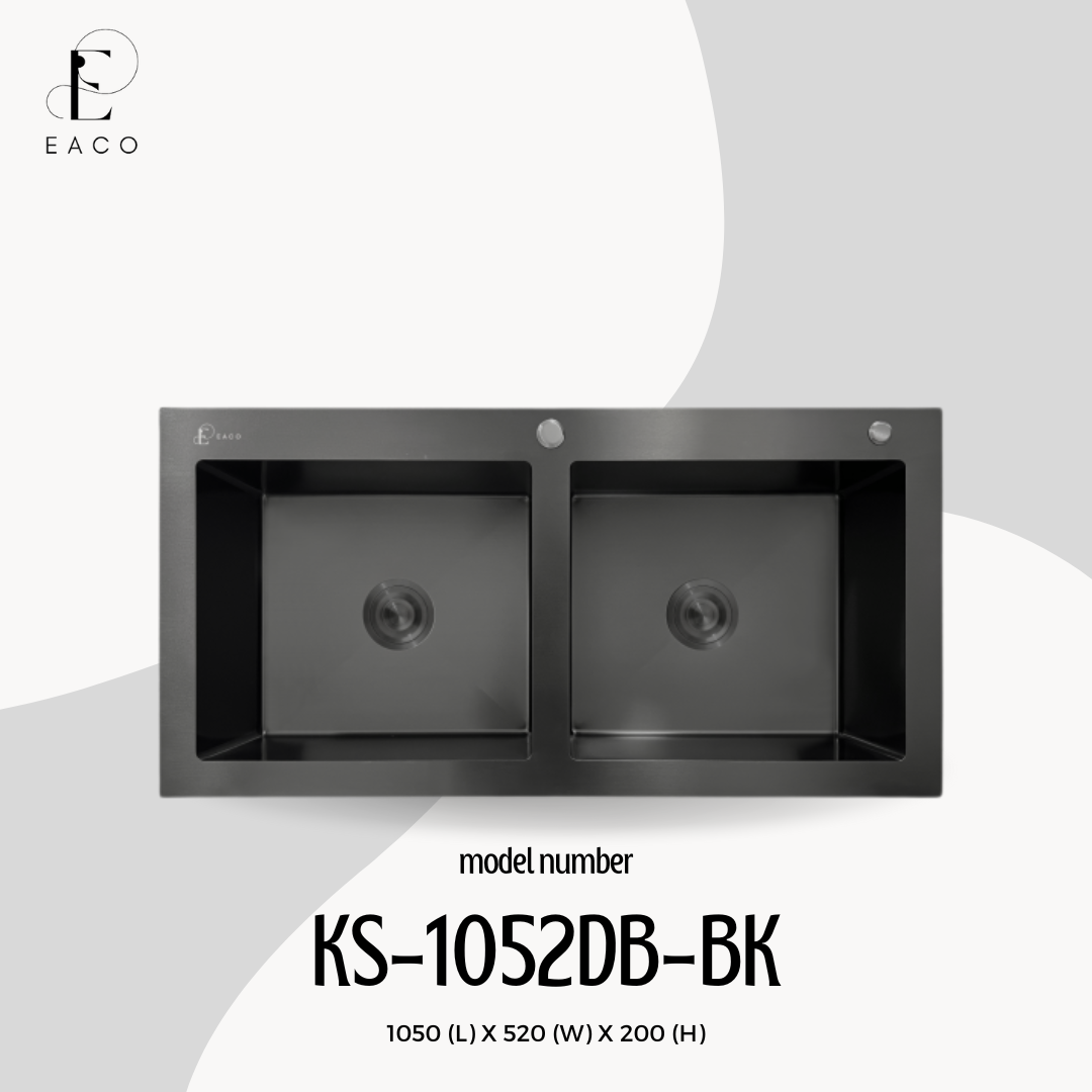 EACO 304 Stainless Steel Kitchen Sink KS-1052DB-BK