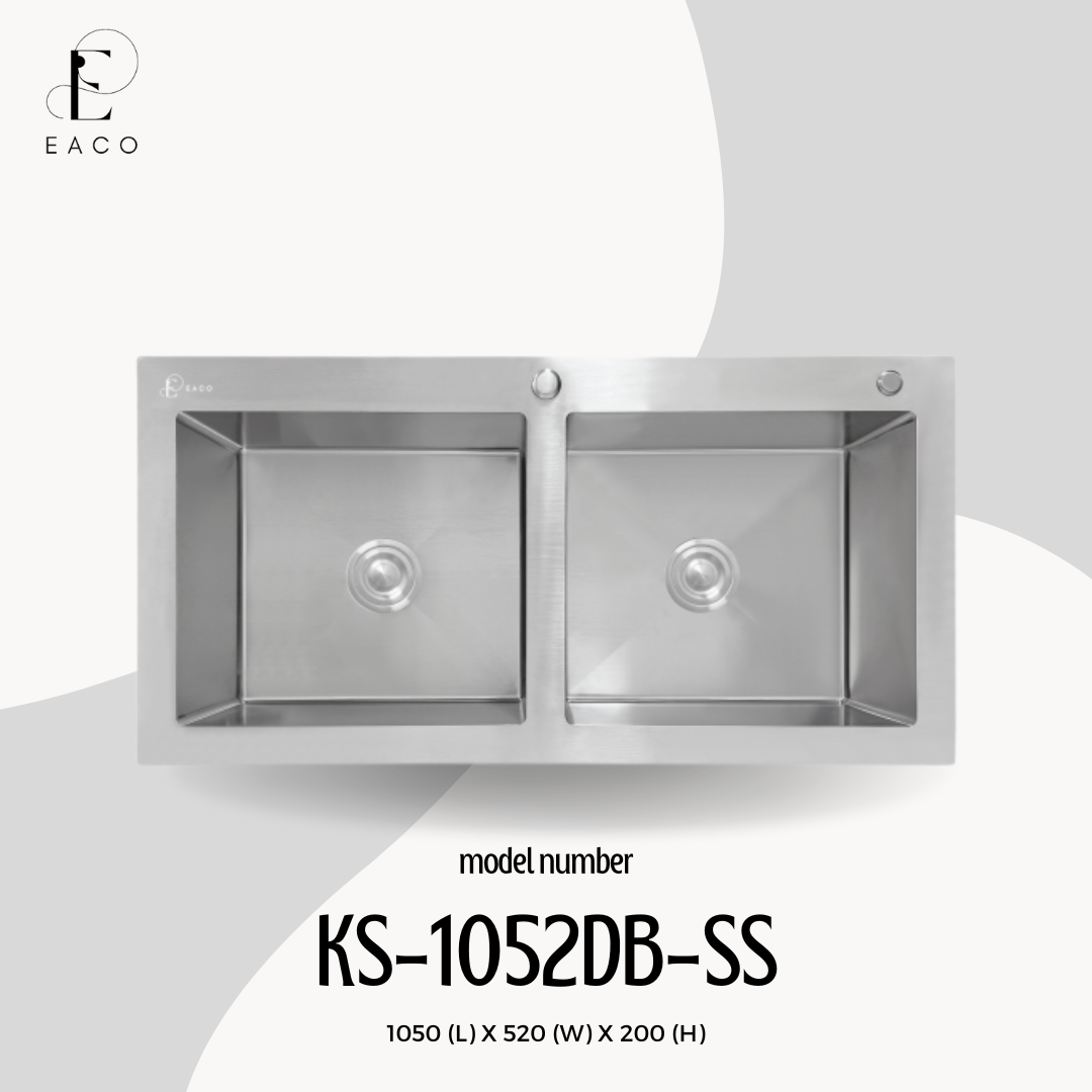 EACO 304 Stainless Steel Kitchen Sink KS-1052DB-SS