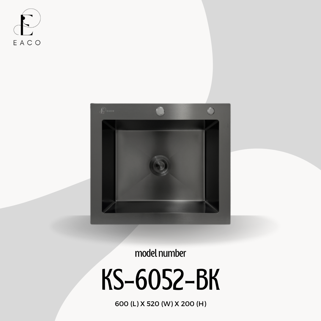 EACO 304 Stainless Steel Kitchen Sink KS-6052-BK