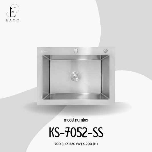 EACO 304 Stainless Steel Kitchen Sink KS-7052-SS