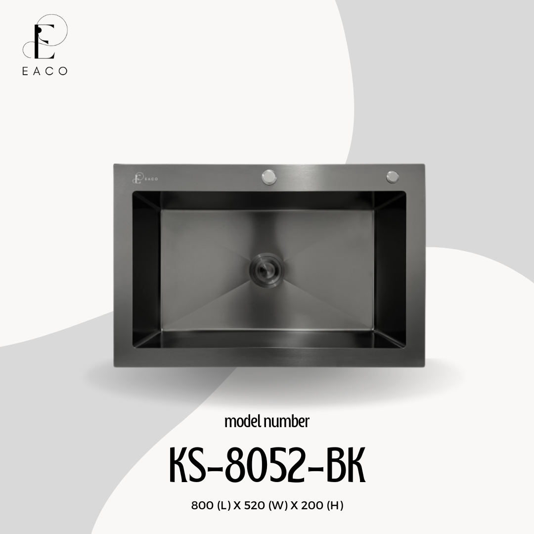 EACO 304 Stainless Steel Kitchen Sink KS-8052-BK