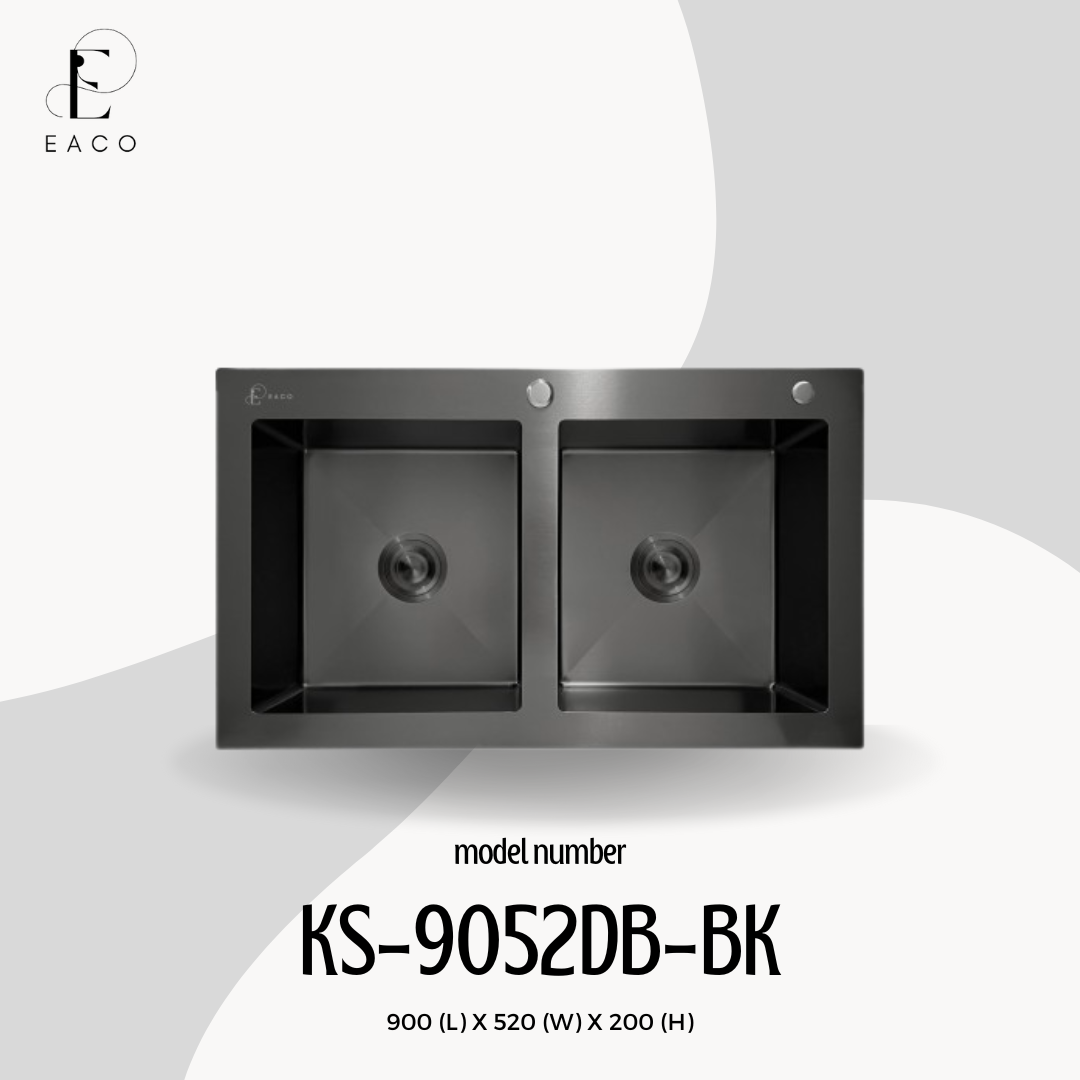 EACO 304 Stainless Steel Kitchen Sink KS-9052DB-BK