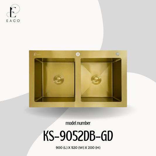 EACO 304 Stainless Steel Kitchen Sink KS-9052DB-GD