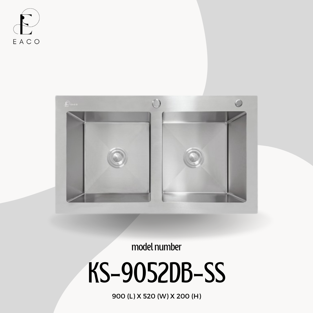 EACO 304 Stainless Steel Kitchen Sink KS-9052DB-SS